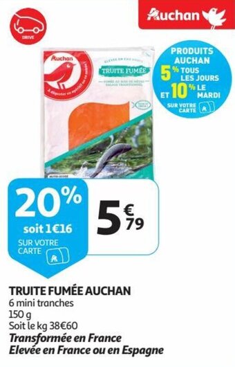 Auchan TRUITE FUMÉE aanbieding