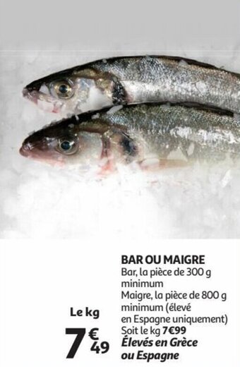 Auchan BAR OU MAIGRE aanbieding