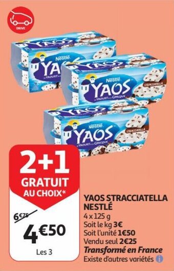 Auchan YAOS STRACCIATELLA NESTLÉ aanbieding