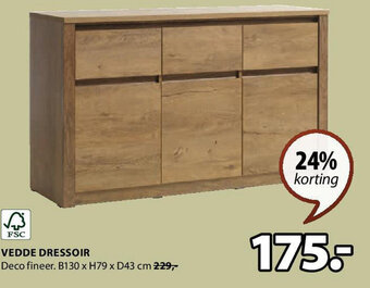 Jysk VEDDE DRESSOIR aanbieding