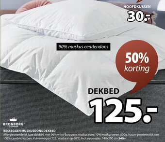 Jysk BESSEGGEN MUSKUSDONS DEKBED aanbieding