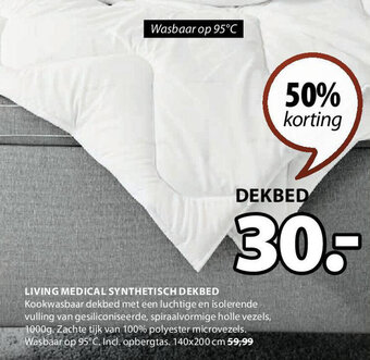 Jysk LIVING MEDICAL SYNTHETISCH DEKBED aanbieding