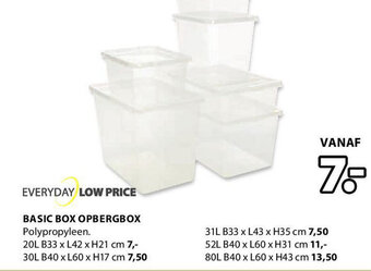 Jysk BASIC BOX OPBERGBOX aanbieding