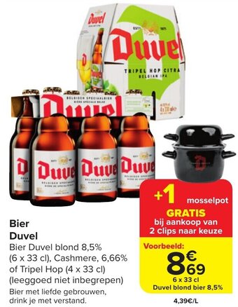 Carrefour Market Bier Duvel aanbieding