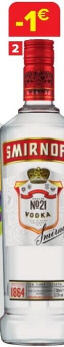 Carrefour Market Wodka Original Smirnoff aanbieding
