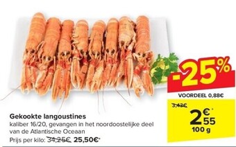 Carrefour Gekookte langoustines aanbieding