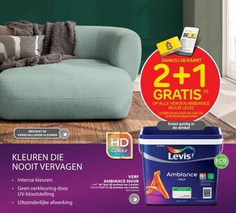 Brico Op alle verven ambiance muur levis aanbieding