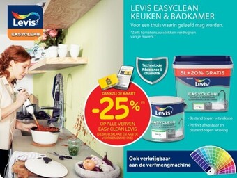Brico Op alle verven easy clean levis aanbieding