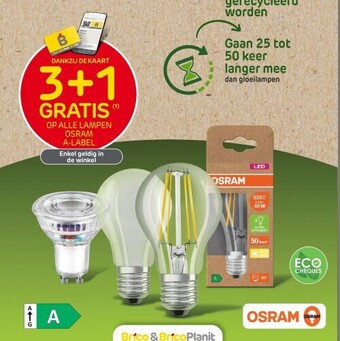 Op alle lampen osram a-label