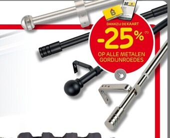 Brico Op alle metalen gordijnroedes aanbieding