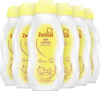 Bol.com Zwitsal avocado rijke huidolie - 6 x 200 ml - voordeelverpakking aanbieding