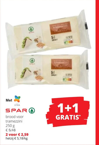 Spar Colruyt Brood voor tramezzini 250 g aanbieding