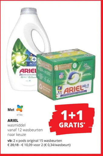 Spar Colruyt ARIEL wasmiddel aanbieding