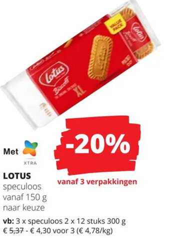 Spar Colruyt LOTUS speculoos aanbieding