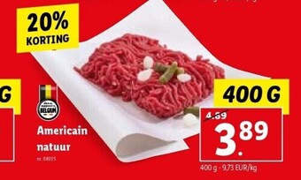 Lidl Americain natuur aanbieding