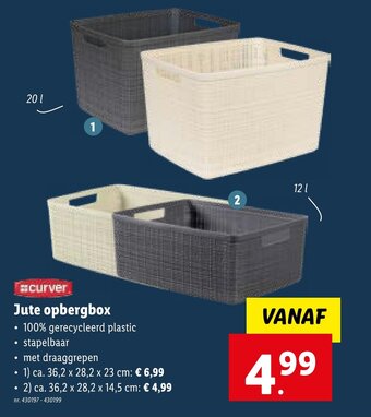 Lidl Jute opbergbox aanbieding