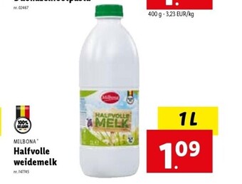 Halfvolle weidemelk