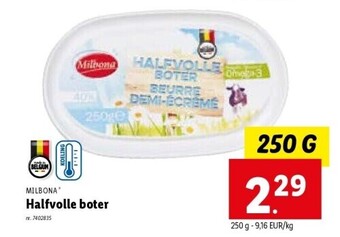 Lidl Halfvolle boter 250 g aanbieding