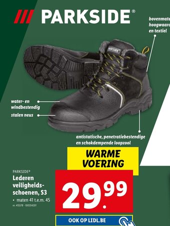Lidl Lederen veiligheidsschoenen, S3 aanbieding