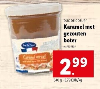 Lidl Karamel met gezouten boter aanbieding