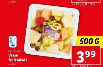 Lidl Verse fruitsalade 500 g aanbieding