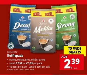 Lidl Koffiepads aanbieding