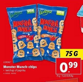 Lidl Monster Munch-chips aanbieding
