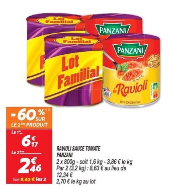 RAVIOLI SAUCE TOMATE PANZANI