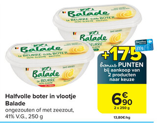 Carrefour Halfvolle boter in vlootje Balade aanbieding