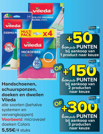 Carrefour Handschoenen, schuursponzen, doeken en dweilen Vileda aanbieding