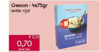 Peltri Gwoon 4x75gr Witte Rijst aanbieding