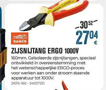 Bahco Zijsnijtang Ergo 1000v