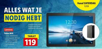 Lidl Lenovo Tablet M10 aanbieding