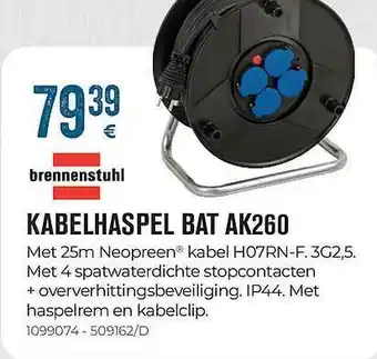 Brennenstuhl Kabelhaspel Bat Ak260