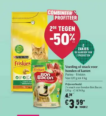 Delhaize Voeding Of Snack Voor Honden Of Katten Purina -friskies aanbieding
