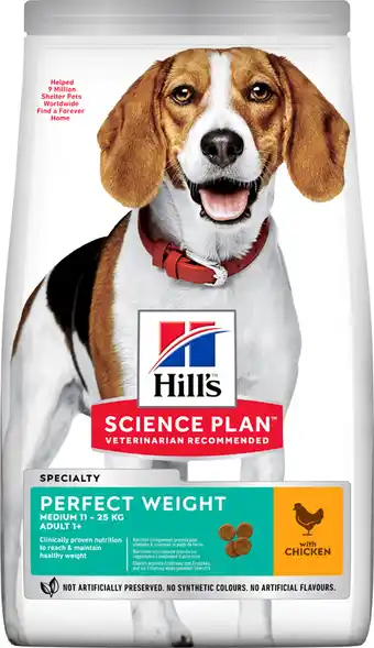 AVEVE Droogvoer voor volwassen honden van middelgrote rassen perfect weight 12 kg aanbieding