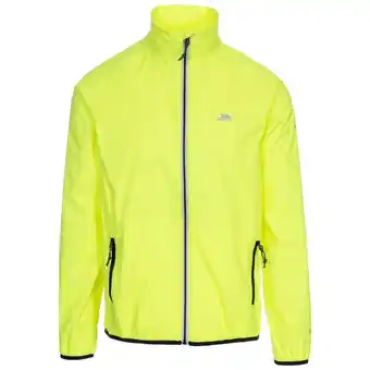 Decathlon Heren retract hivis opbergbare waterdichte jas. (geel) aanbieding