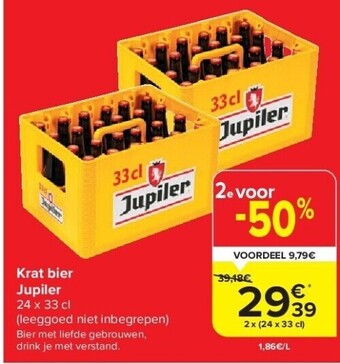 Carrefour Krat bier jupiler aanbieding