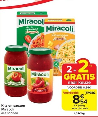 Carrefour Kits en sauzen miracoli aanbieding
