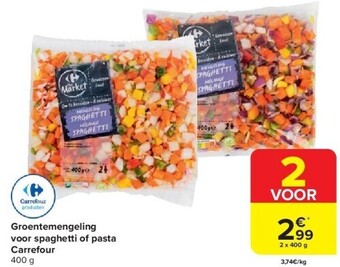 Carrefour Groentemengeling voor spaghetti of pasta carrefour aanbieding