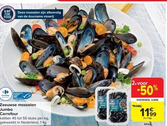 Carrefour Zeeuwse mosselen jumbo carrefour aanbieding