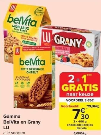 Carrefour Gamma belvita en grany lu aanbieding