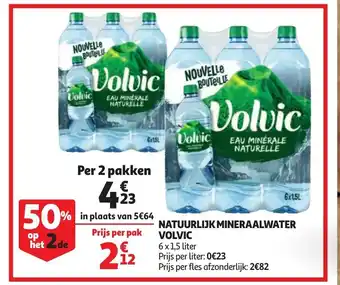 Auchan Natuurlijk Mineraalwater Volvic aanbieding