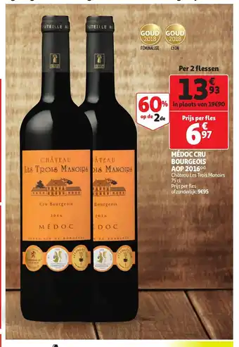 Auchan Médoc Cru Bourgeois AOP 2016 aanbieding