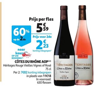 Auchan Côtes Du Rhône AOP aanbieding