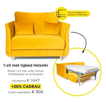 1-zit met ligbed helsinki