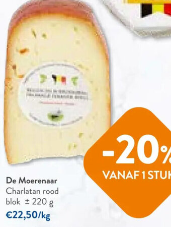 OKay De Moerenaar Charlatan rood blok ± 220 g aanbieding