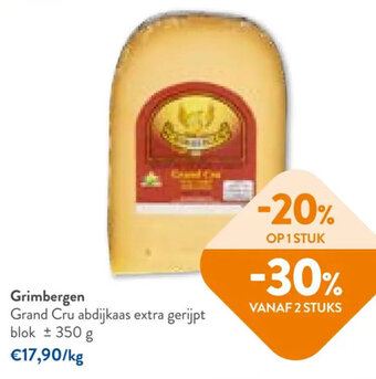 OKay Grimbergen Grand Cru abdijkaas extra gerijpt blok ± 350 g aanbieding