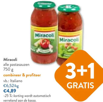Miracoli alle pastasauzen 750 g