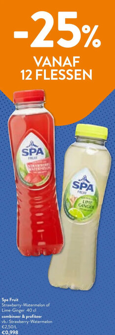 OKay Spa Fruit Strawberry-Watermelon of Lime-Ginger 40 cl aanbieding